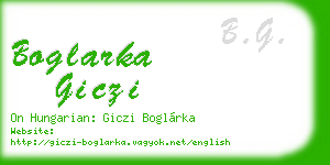 boglarka giczi business card